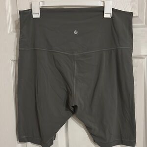 lululemon Align Super High Rise Grey Bike Shorts
